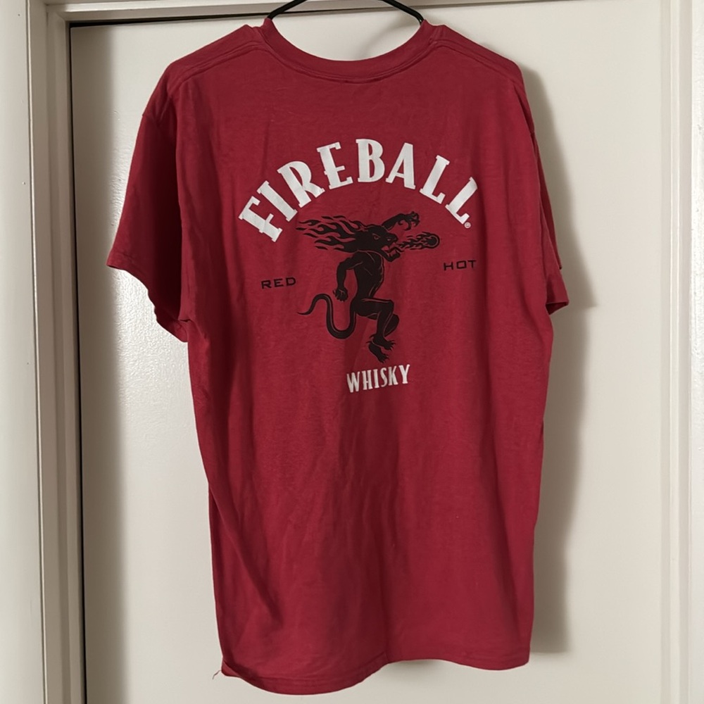 Large fire ball t shirt